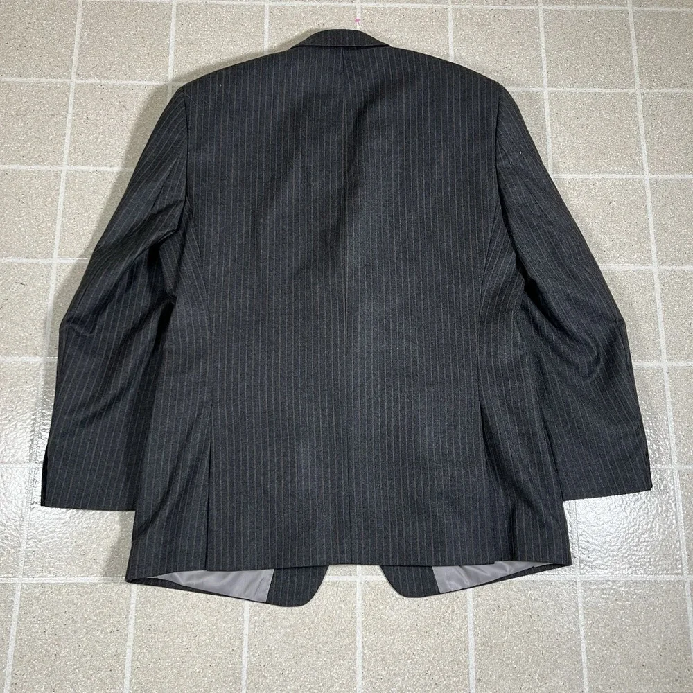 Michael Kors Mens Grey Wool Plaid Two Button Blazer Size 42R Sport Coat
